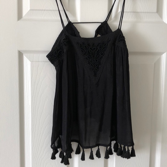 Urban Outfitters Tops - Urban outfitters black beaded top